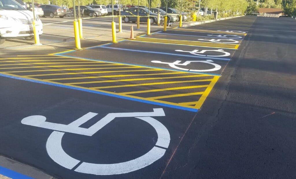 ADA compliant parking lot striping